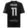 Original Fußballtrikot AC Mailand Christian Pulisic 11 4.trikot 2023-24 Schwarze Für Herren